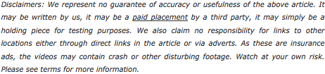 Home Insurance Calculator Monthly Disclaimer